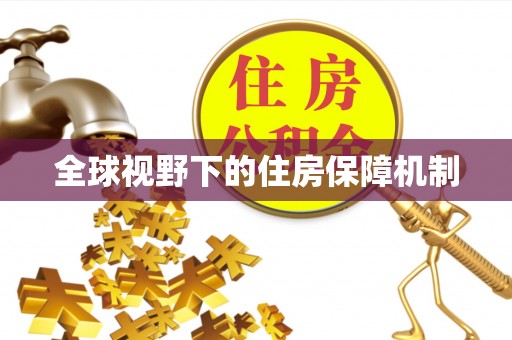 苍溪全球视野下的住房保障机制